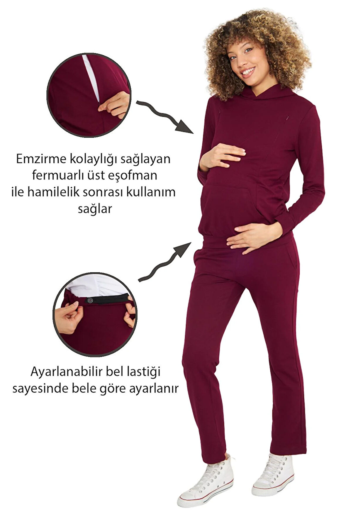 Luvmabelly - MYRA8700 - Hamile ve Emzirme Eşofman Takımı