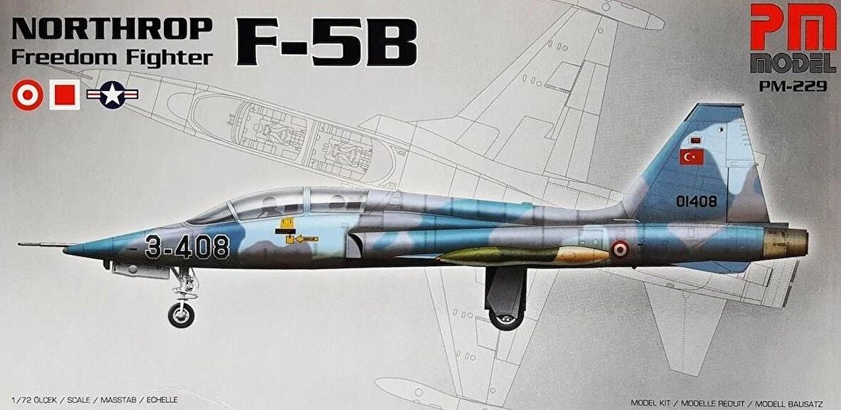 Northrop F-5 B Agressor Fighter PM Model Demonte Plastik Uçak Maket Kiti