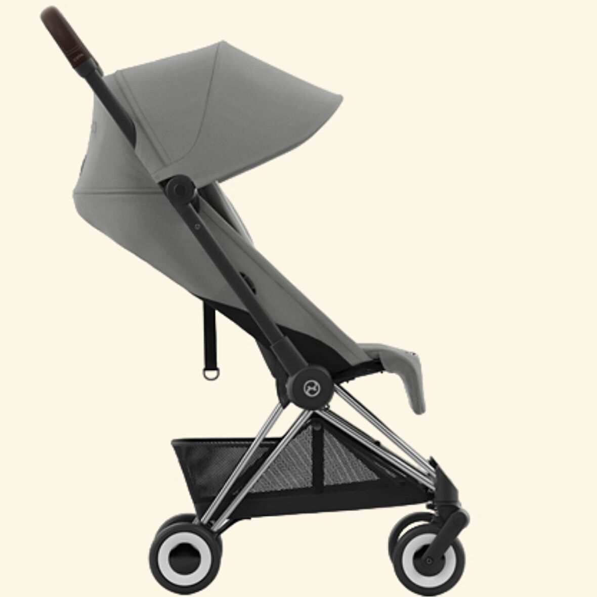 Cybex Coya Mirage Grey-Chrome | Kabin Boy Lüks Bebek Arabası (çanta dahil)