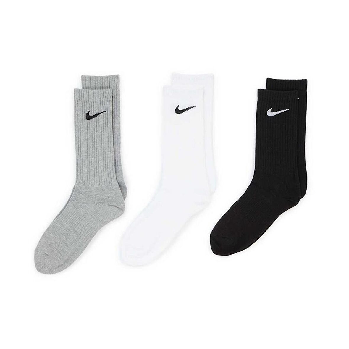 Nike Everyday Lightweight Training Crew Siyah 3 Lü Çorap SX7676-901