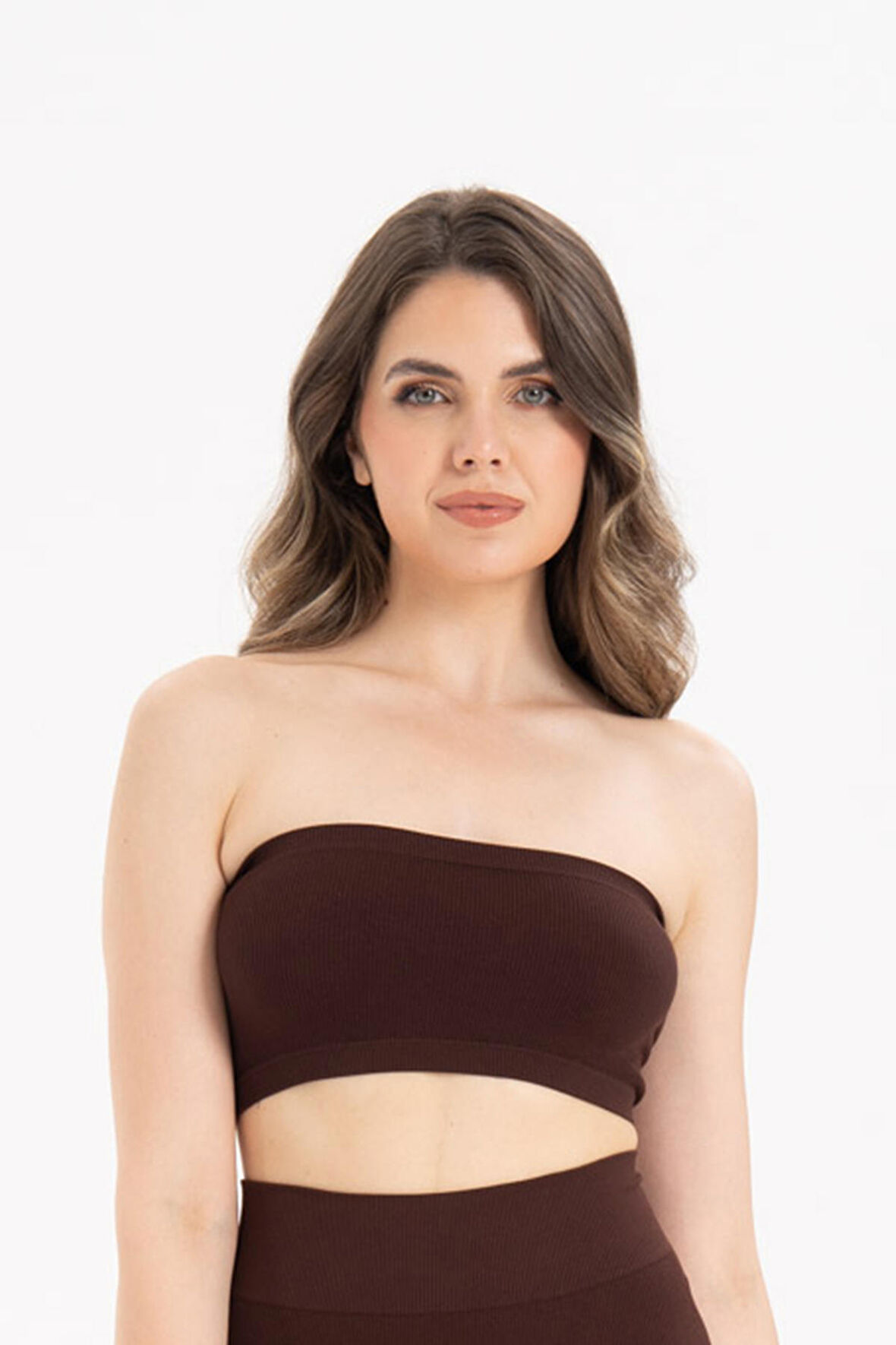 Formeasy Kadın Dikişsiz Fitilli Strapless Büstiyer