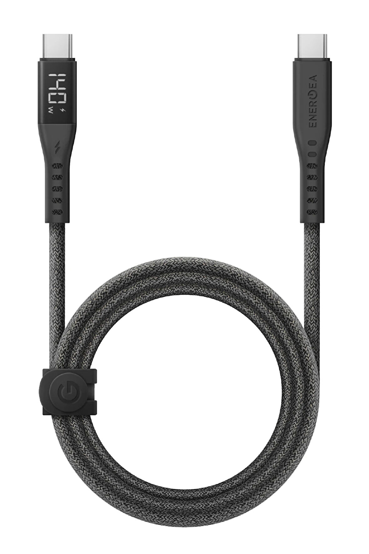 Flow 1.5M 240W Dijital Göstergeli Type-C to Type-C PD Hızlı Şarj Kablo - Siyah