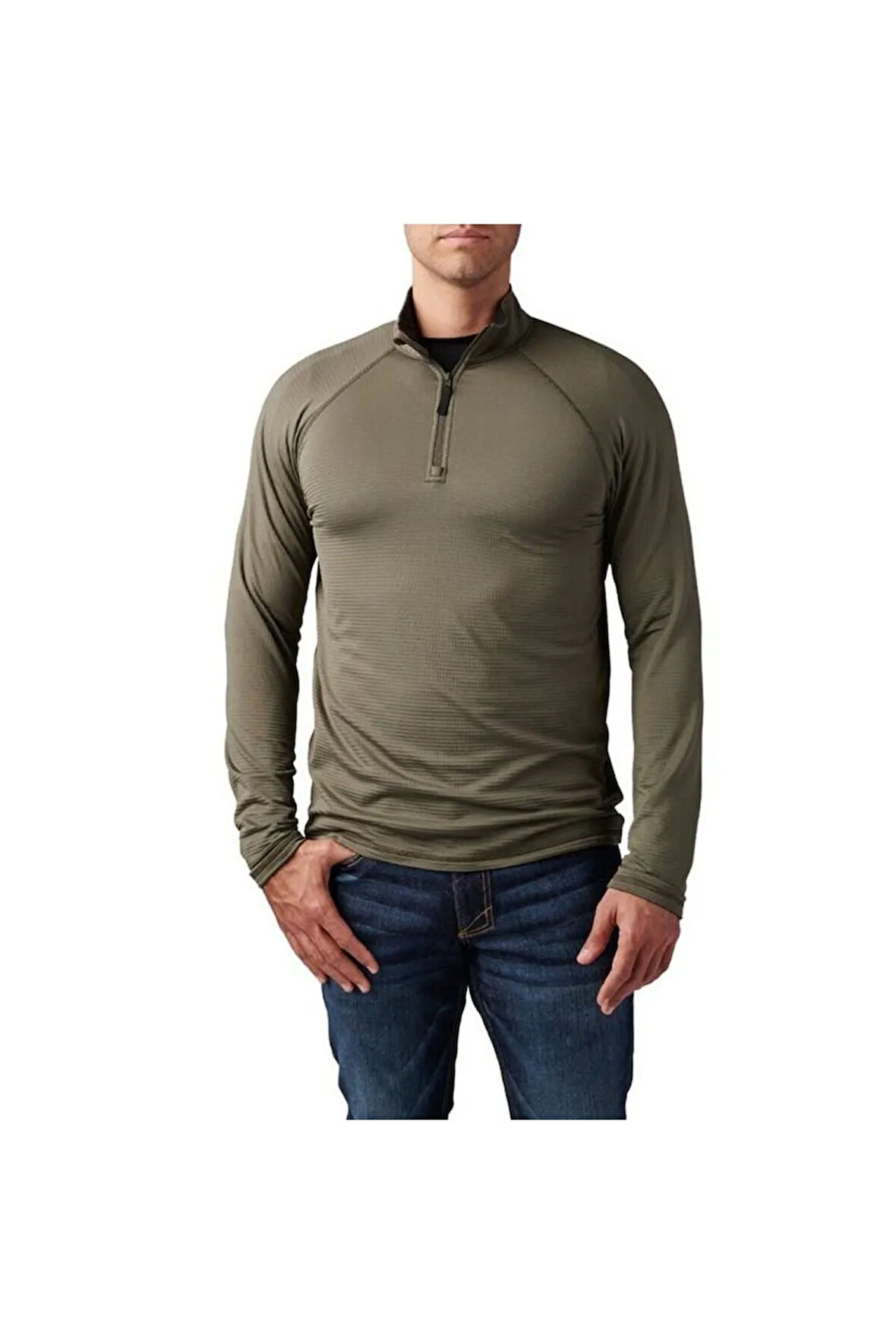 Stratos 1/4 Kısa Fermuar Sweat Ranger Yesıl