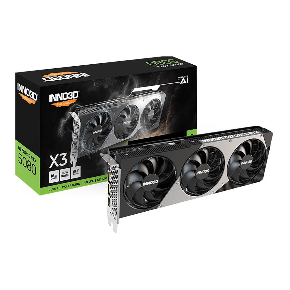 Inno3D Nvidia GeForce RTX5080 x3 16GB 256Bit GDDR7 Ekran Kartı N50803-16D7-176068N