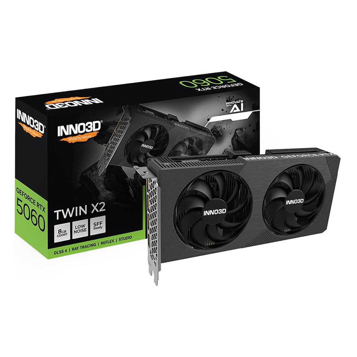 Inno3D GeForce RTX5060 8GB Twin X2 128Bit GDDR7 Ekran Kartı N50602-08D7-195071N