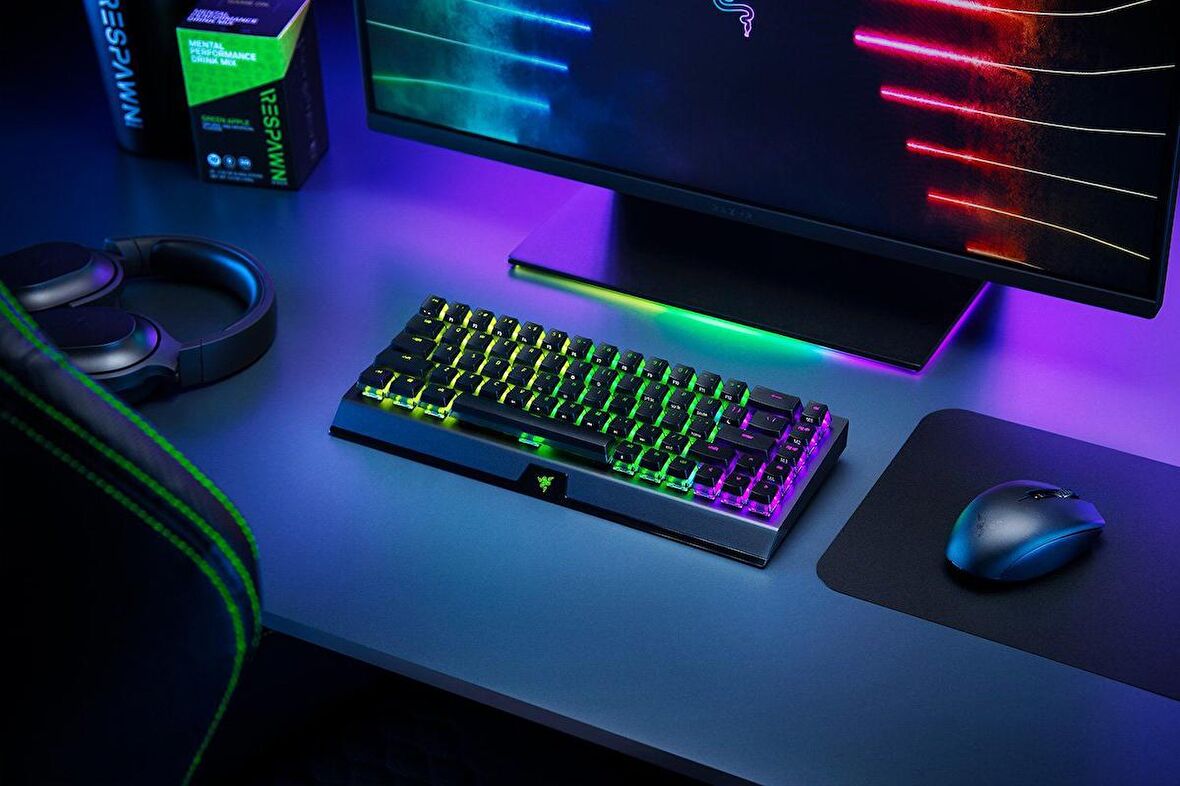 Razer BlackWidow V3 Mini Phantom Ed US Layout HyperSpeed Green Switch Mekanik Oyuncu Klavyesi