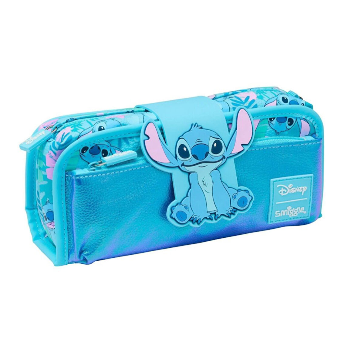 Stitch Şirin Geniş Kapasiteli Çift Fermuarlı Kalem Kutusu