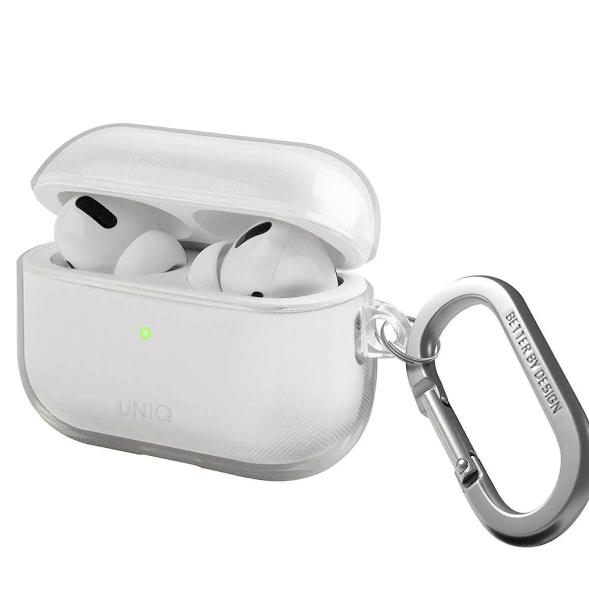 Uniq Glase AirPods Pro 2 (2.Nesil) Silikon Kılıf - Şeffaf