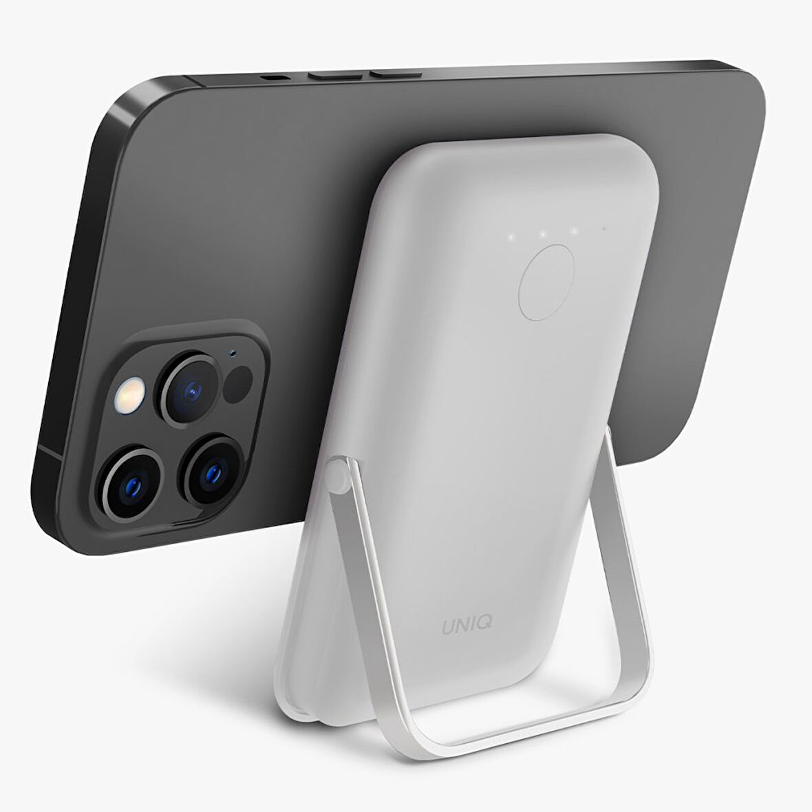 Uniq Hoveo 5.000mAh Manyetik Standlı Powerbank - Açık Gri