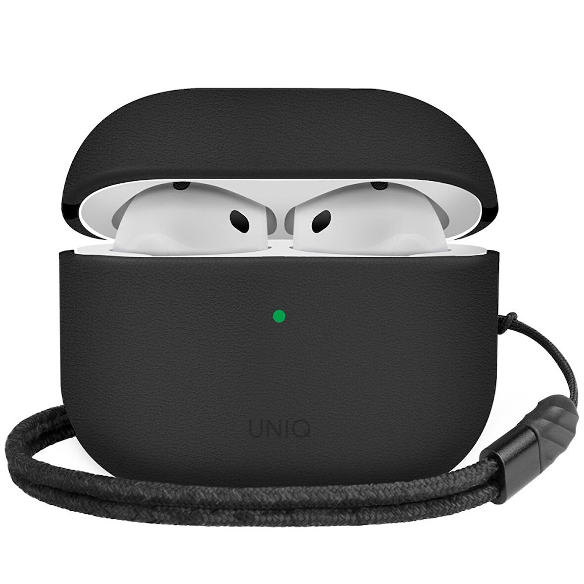 Uniq Lyden DS AirPods 4 (4.Nesil) Deri Kılıf - Siyah