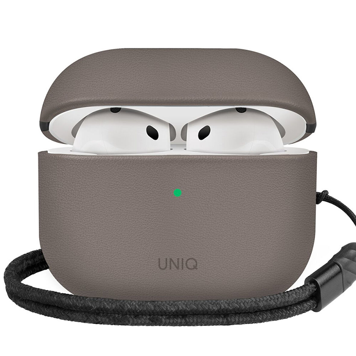 Uniq Lyden DS AirPods 4 (4.Nesil) Deri Kılıf - Titan Gri