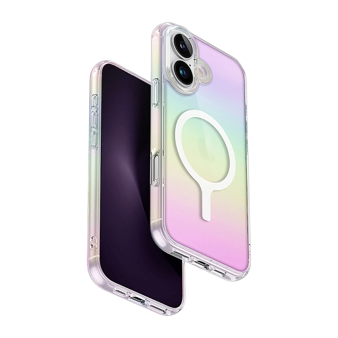 Uniq Iridescia iPhone 16 MagSafe Rainbow Kılıf - Şeffaf
