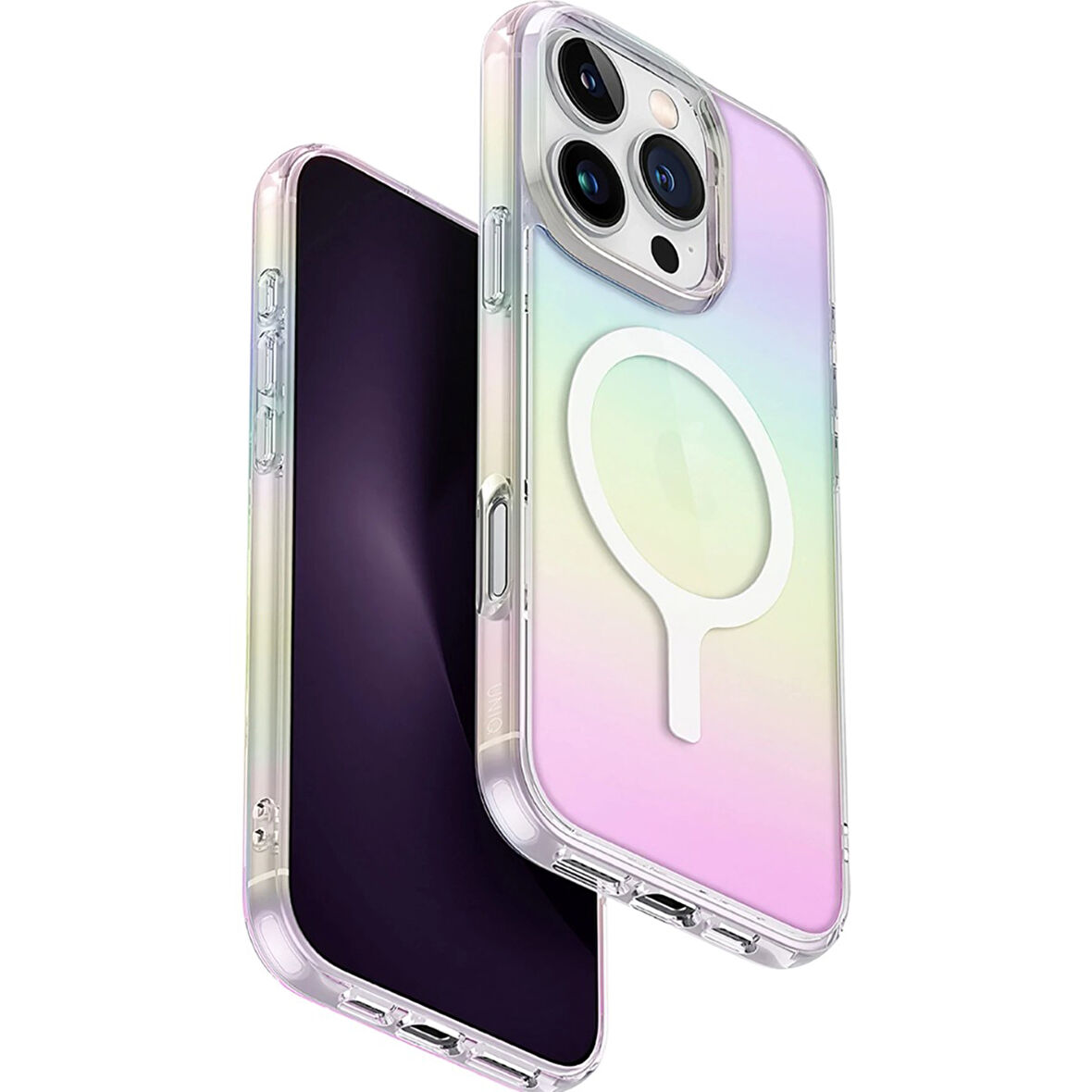 Uniq Iridescia iPhone 16 Pro MagSafe Rainbow Kılıf - Şeffaf