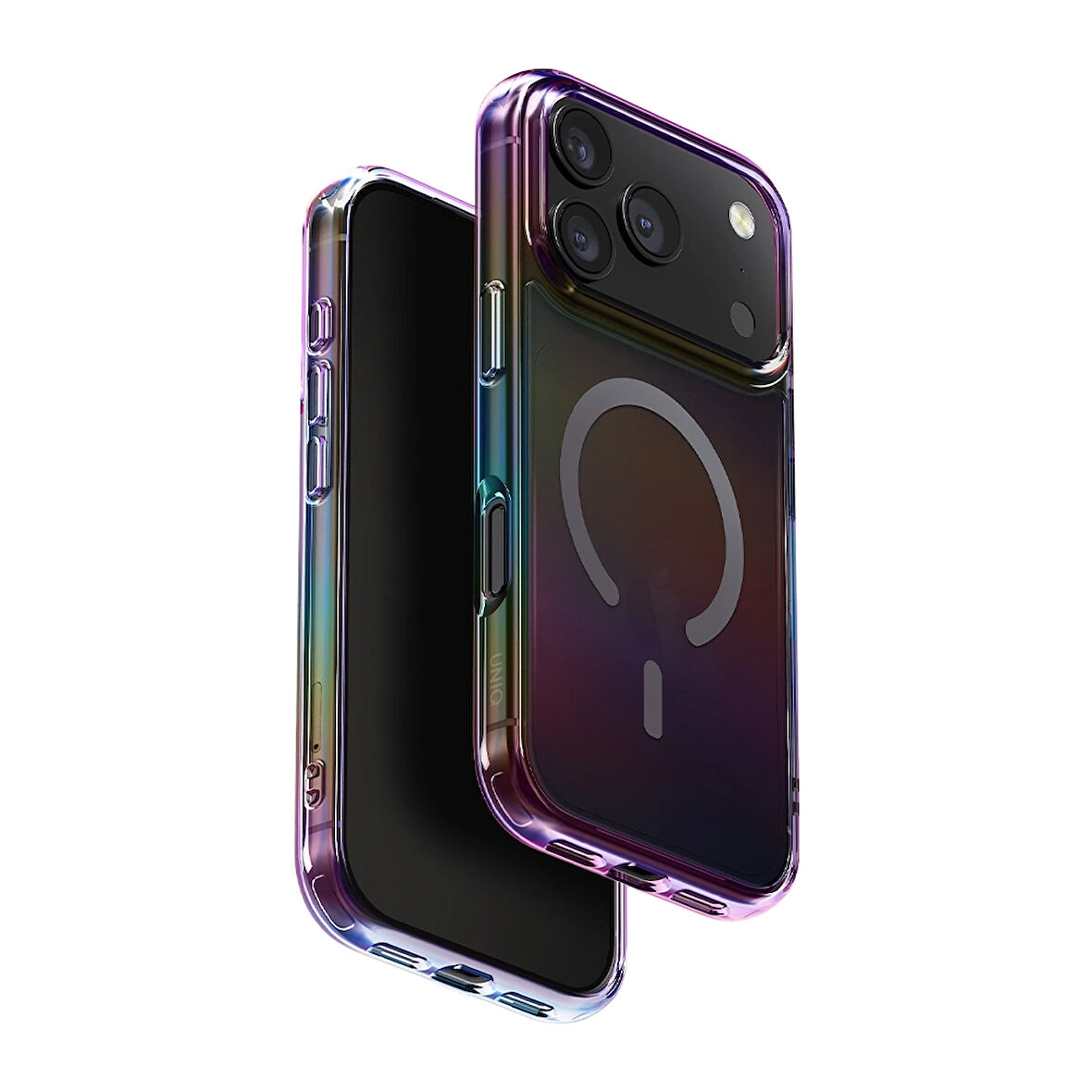 Uniq Iridescia iPhone 17 Pro Max MagSafe Rainbow Kılıf - Siyah
