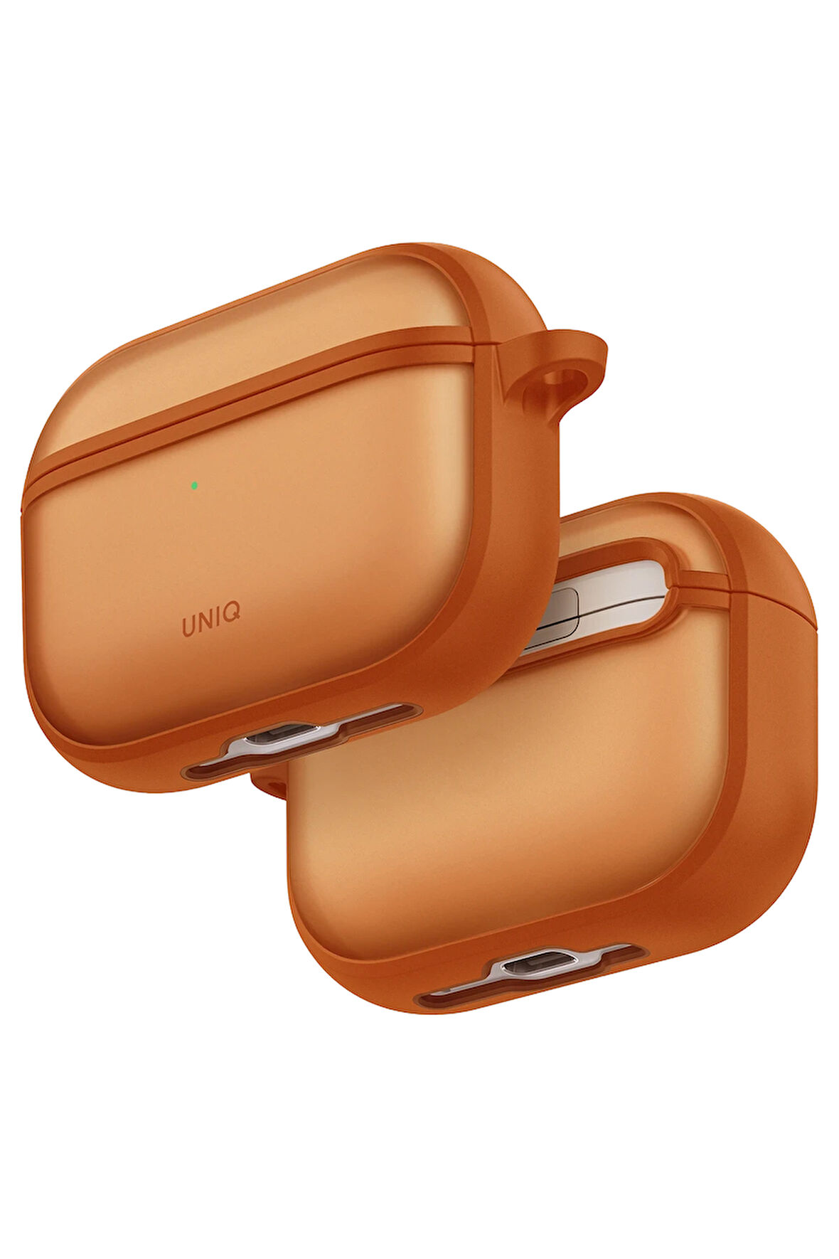 Uniq Veren Frosted Airpods Pro 3 (3.nesil)Hang Kılıf - Turuncu