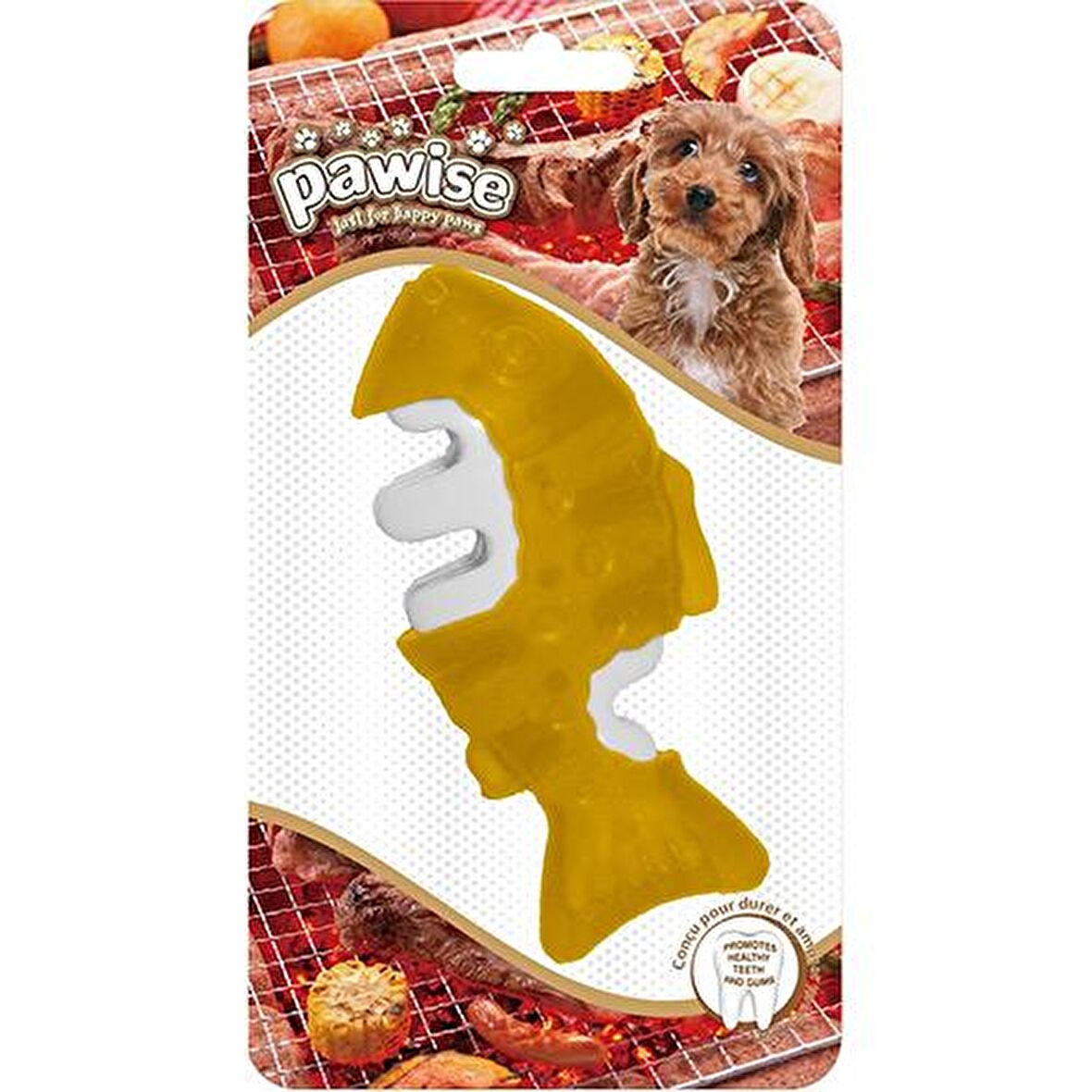 Pawise Yum N Fun Balık Aromalı Çiğneme Köpek Oyuncağı 12,5 cm
