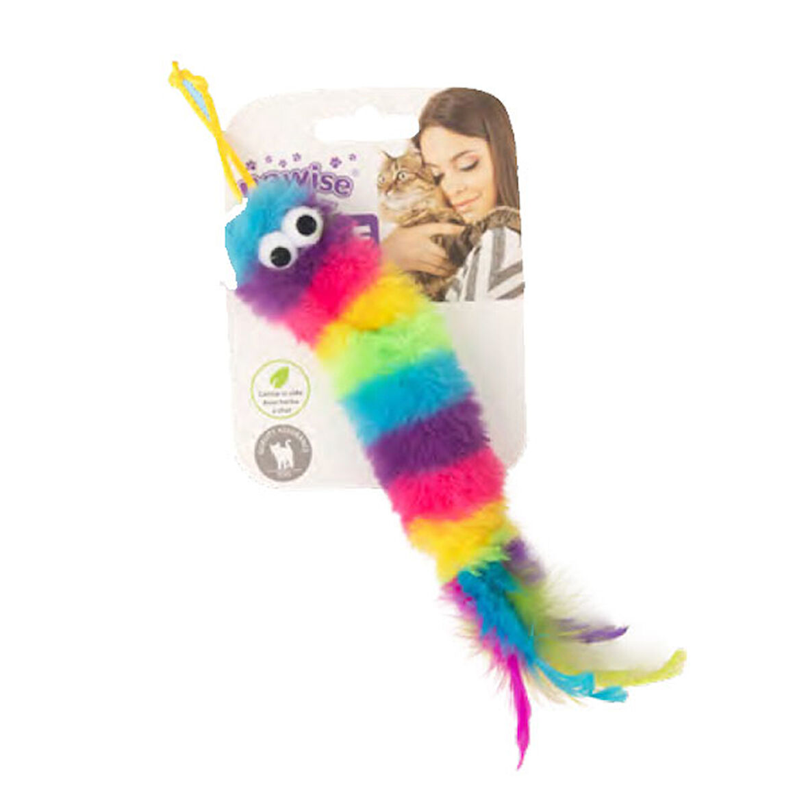 Pawise Örgü Kedi Oyuncağı Gökkuşağı Kurtçuk