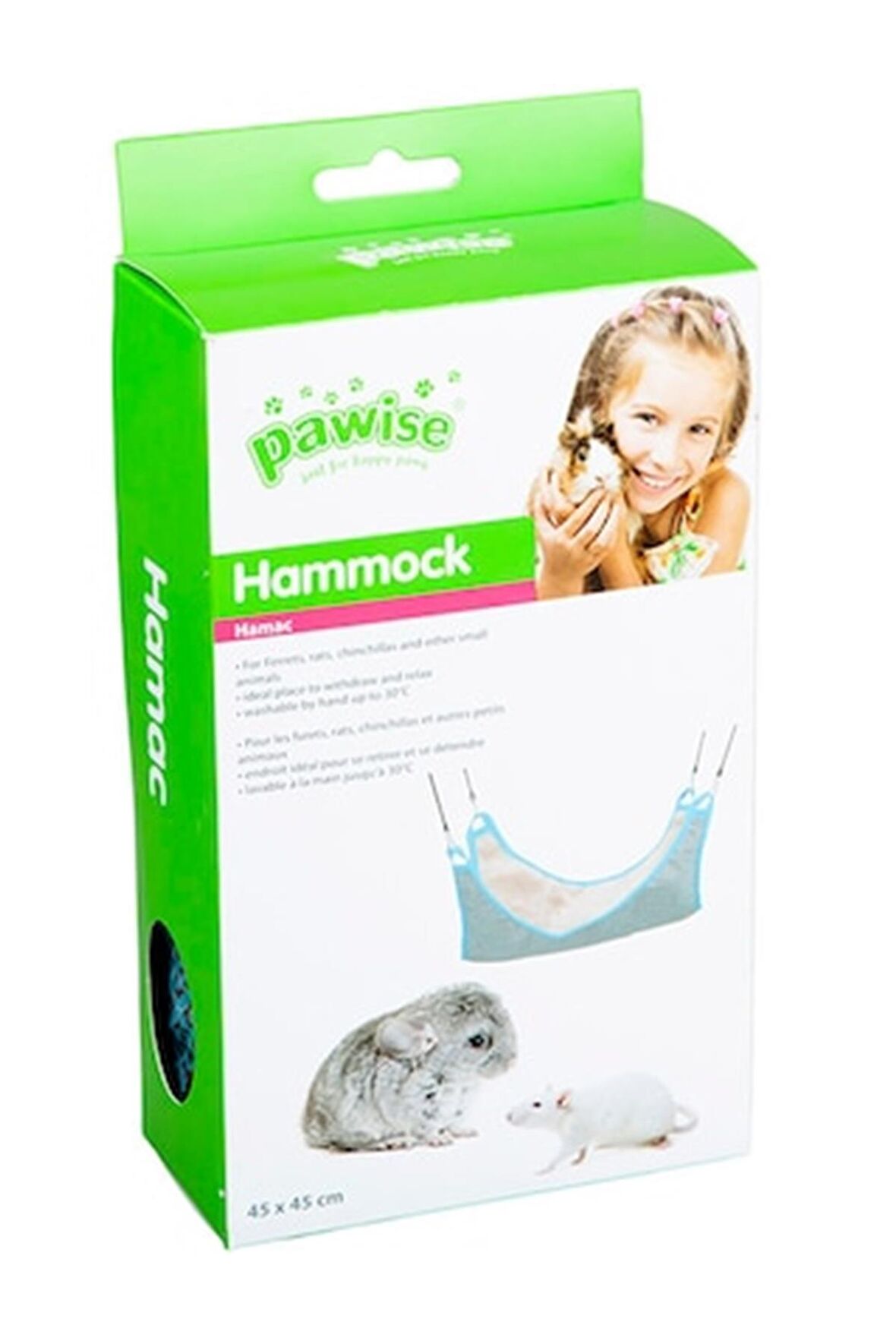 Pawise Hamster Kafese Asılabilir Oyuncak  Hamak 45×45 Cm