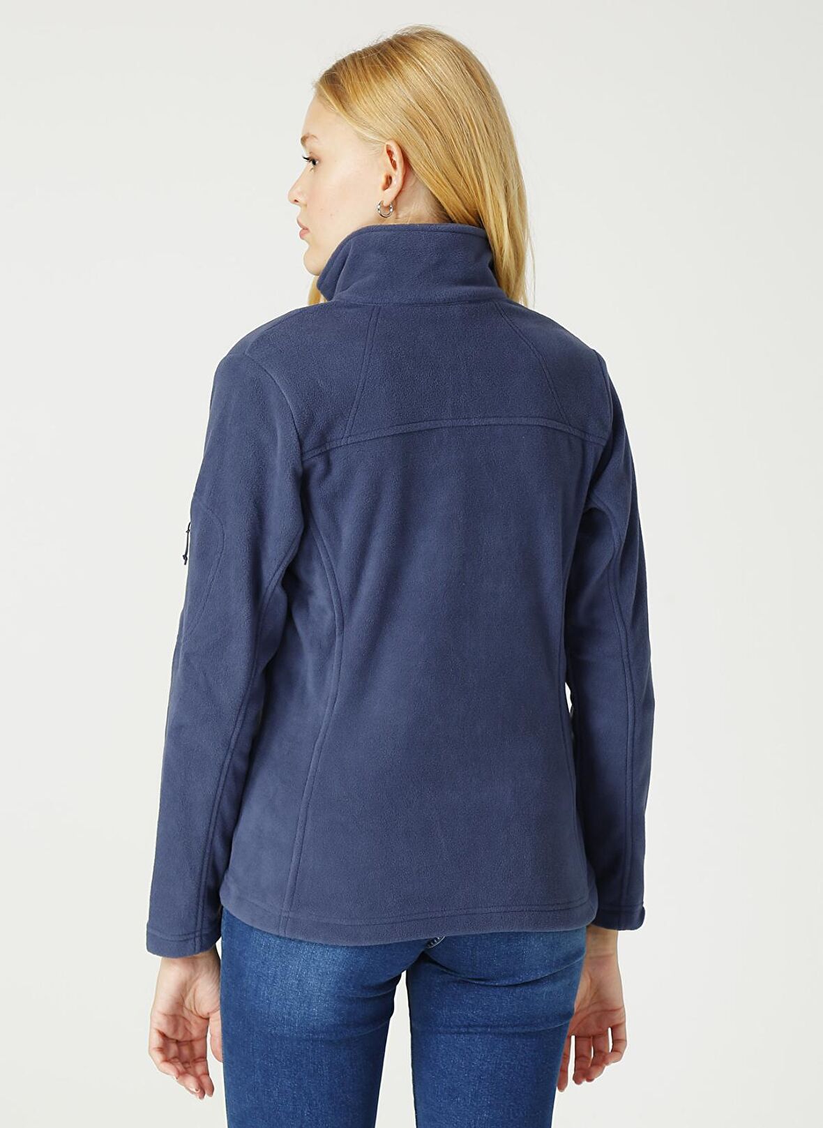 Columbia EL6081 Fast Trek Ii Jacket Dik Yaka Normal Kalıp Düz Mor Kadın Polar Sweatshirt