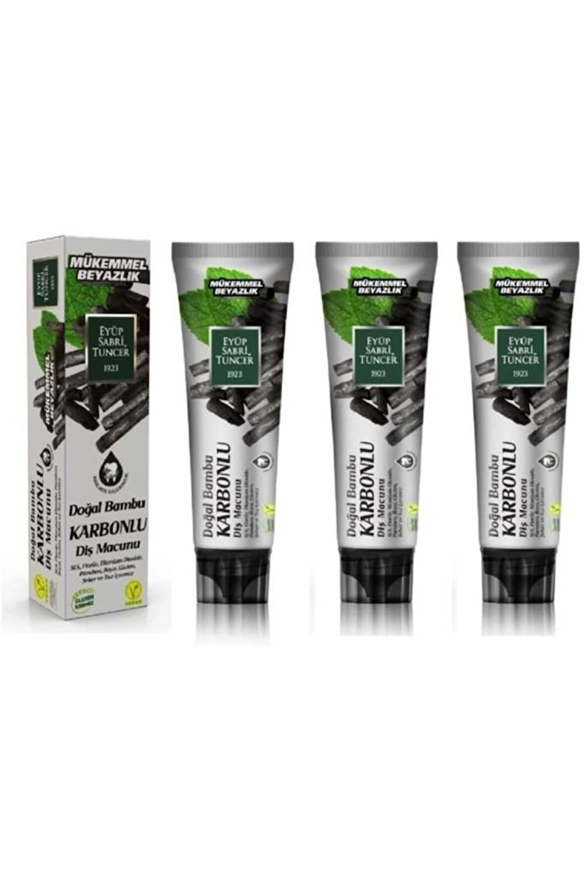 Eyüp Sabri Tuncer Diş Macunu Karbonlu 75 ml x 3 Adet