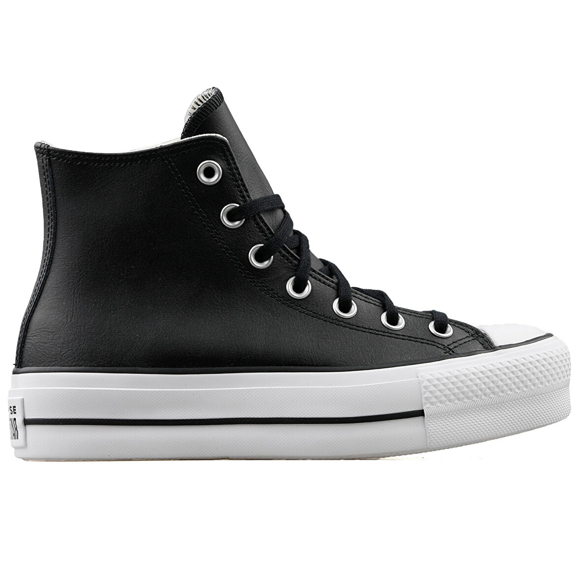 Chuck Taylor All Star Leather Platform Kadın Siyah Sneaker Ayakkabı 561675C