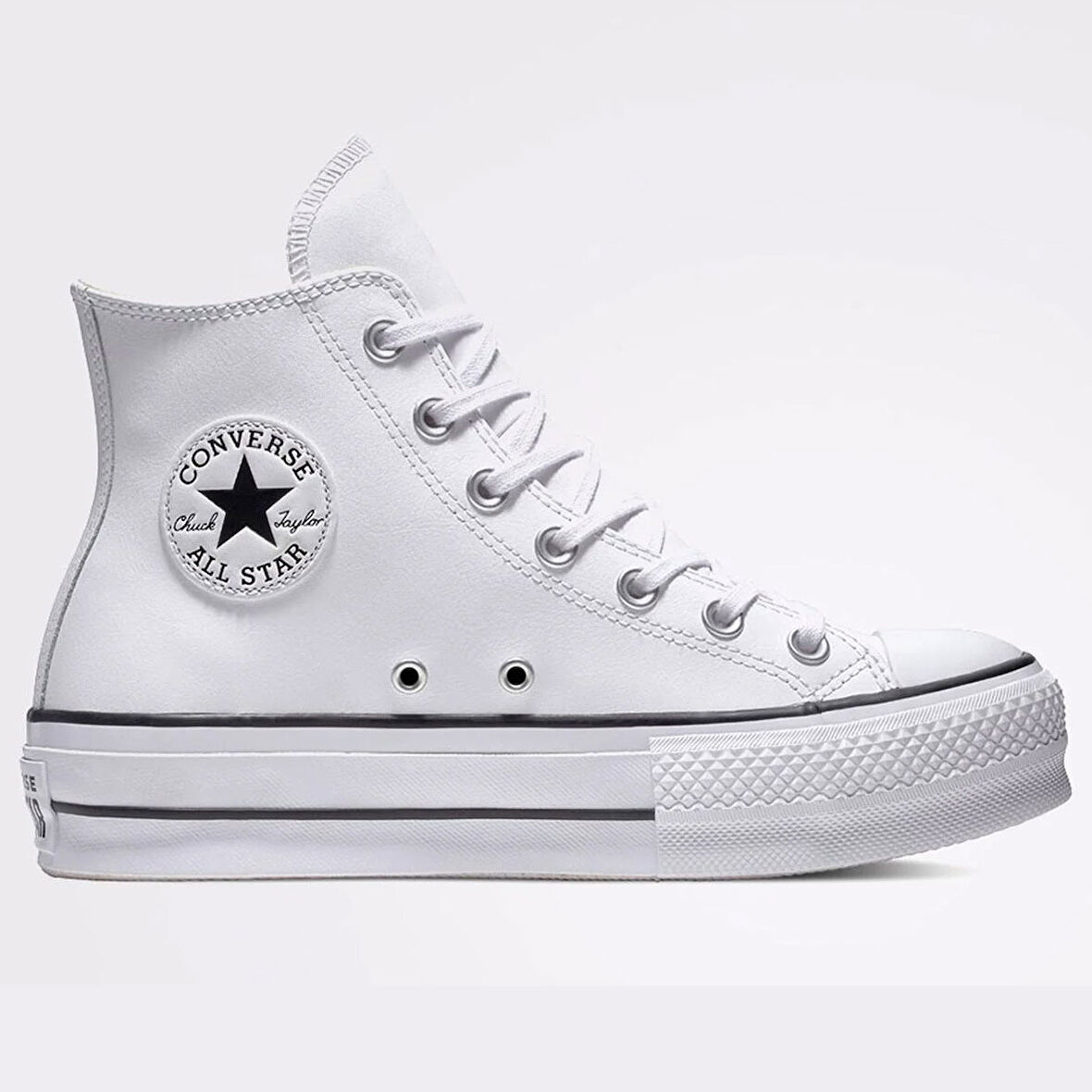 Converse CHUCK TAYLOR ALL STAR LEATHER PLATFORM Beyaz Sneaker 561676C-102