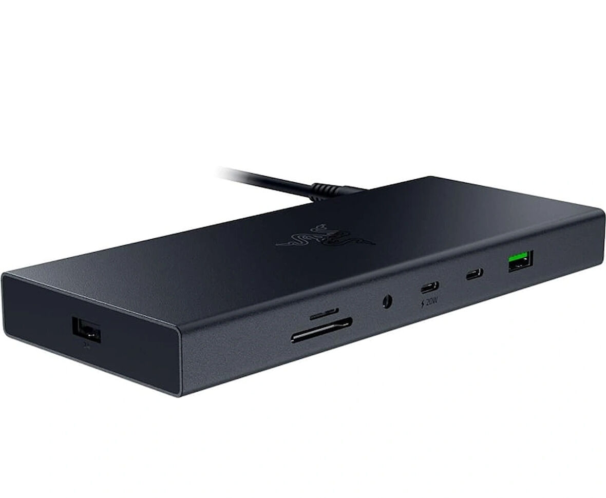 Razer Dock Siyah - USB 4 (14 Bağlantılı, Çift Ekran Destekli)