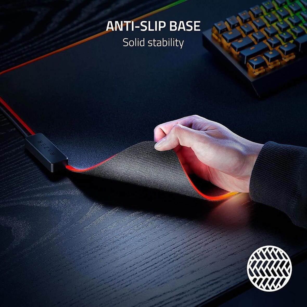 Razer Strider Chroma RGB Extended Hybrid Soft Gaming Mouse Pad