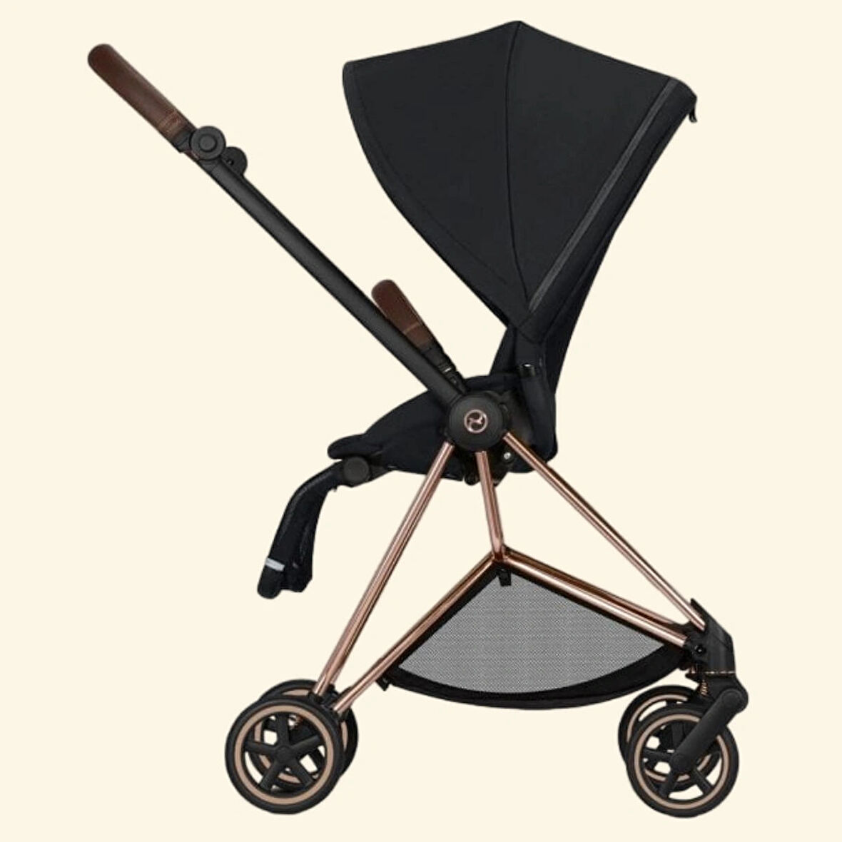 Cybex Mios 2024, Deep Black/Rose Gold (lüks bebek arabası)