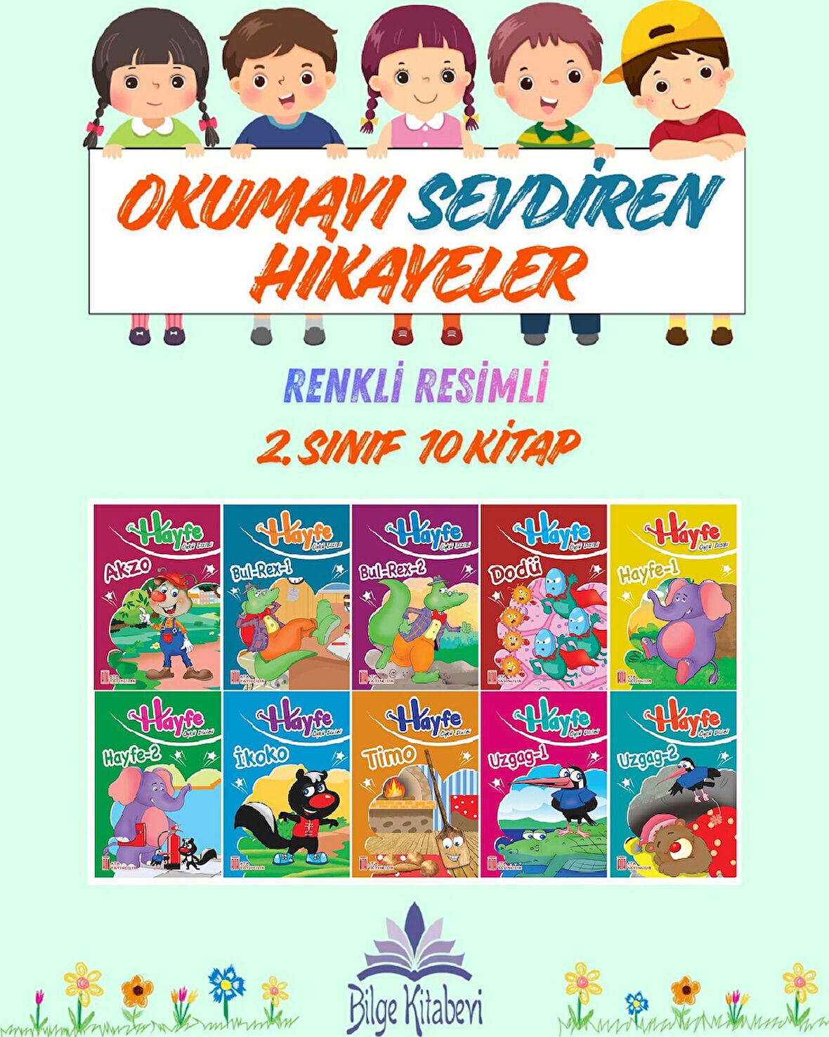 2.Sınıf Okumayı Sevdiren Renkli Resimli Hikayeler 7 - 10 Kitap