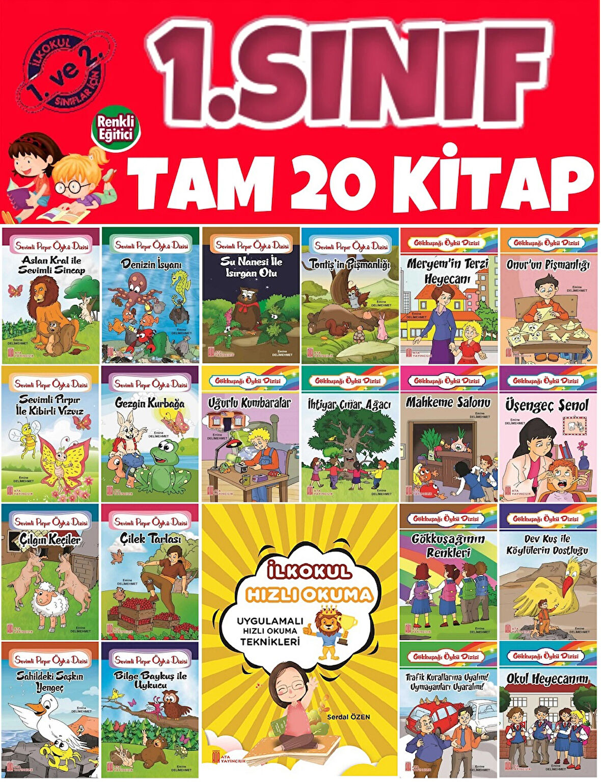 1. Sınıflar İçin Tavsiyeli Kolay Okuma Hikaye Kitapları Seti (Hızlı Okuma Kitabı Hediyeli)