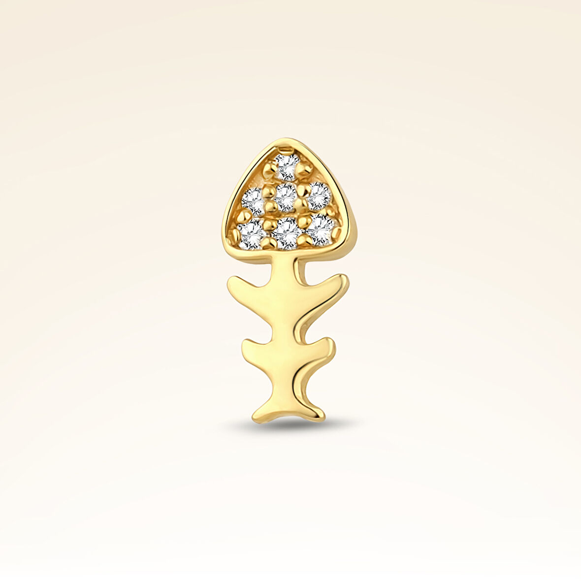 0,02 Karat Pırlanta Taşlı Kılçık Piercing