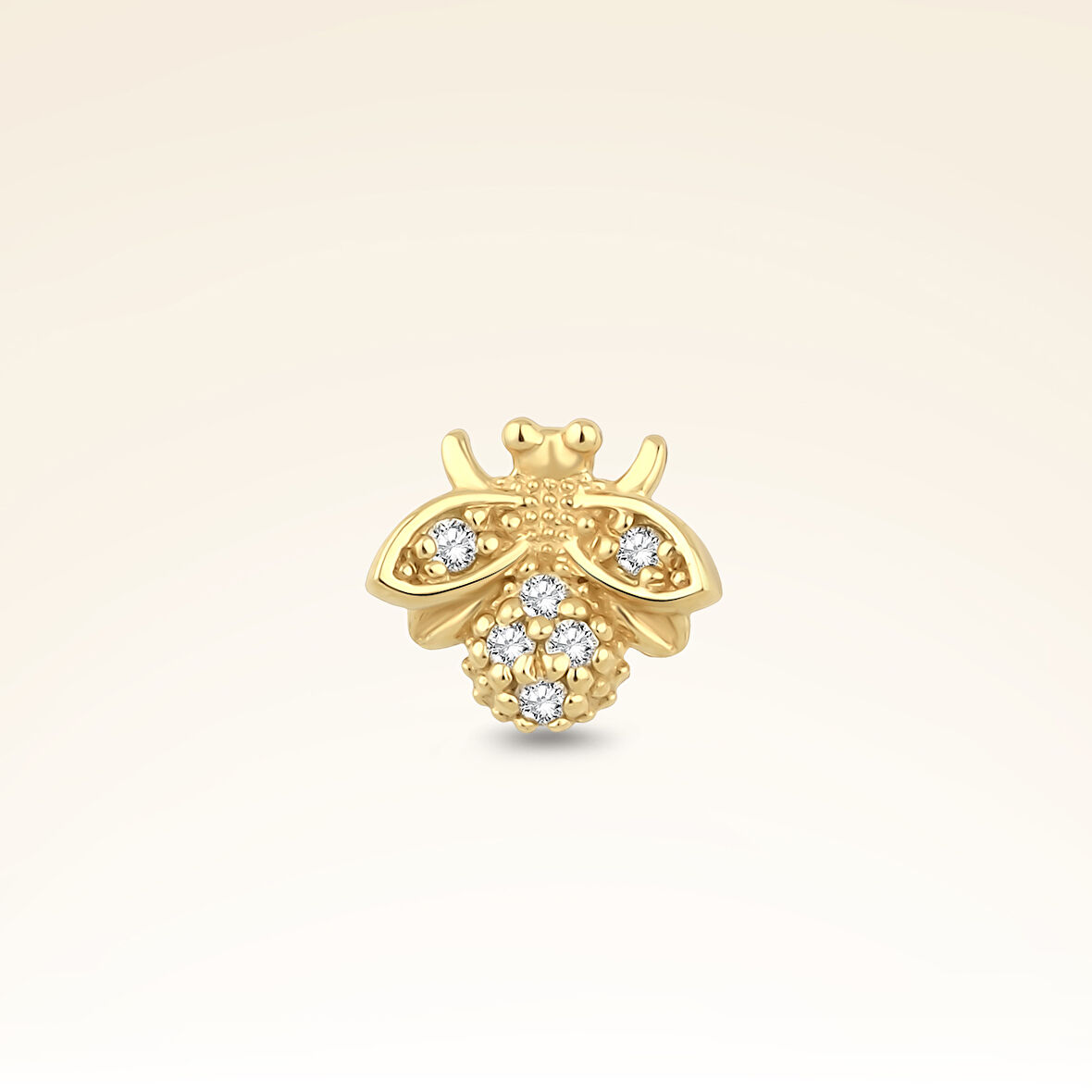 0,03 Karat Pırlanta Taşlı Arı Piercing