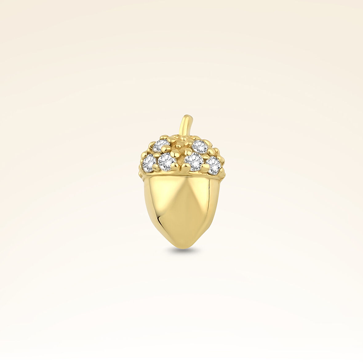 0,04 Karat Pırlanta Taşlı Meşe Piercing