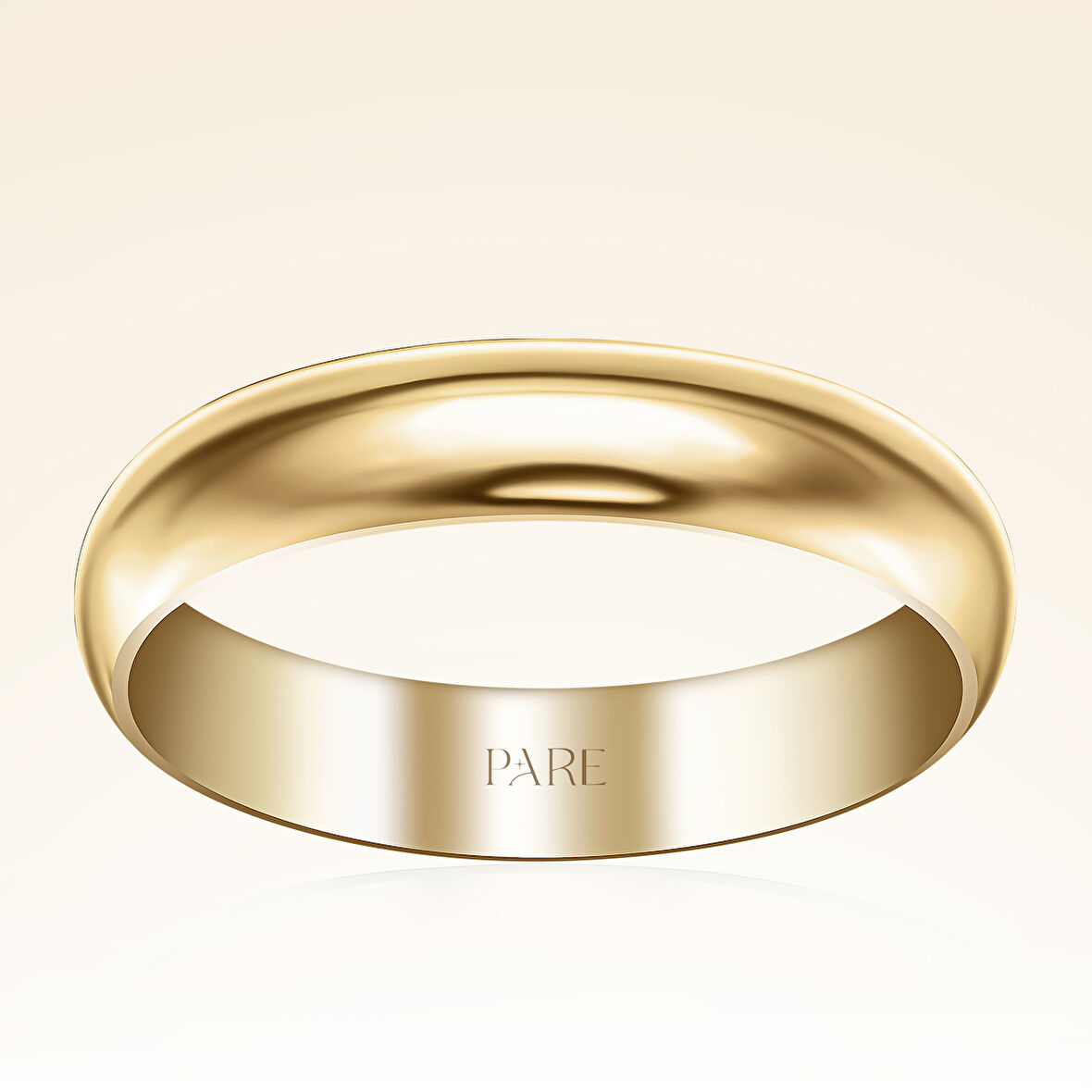 Klasik Kalın Bombeli 4 mm Kadın Alyans