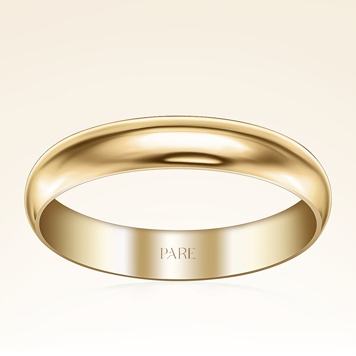 Klasik Kalın Bombeli 4 mm Erkek Alyans