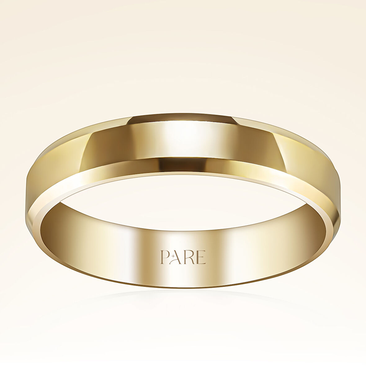 Klasik Kalın Kare 4mm Kadın Alyans