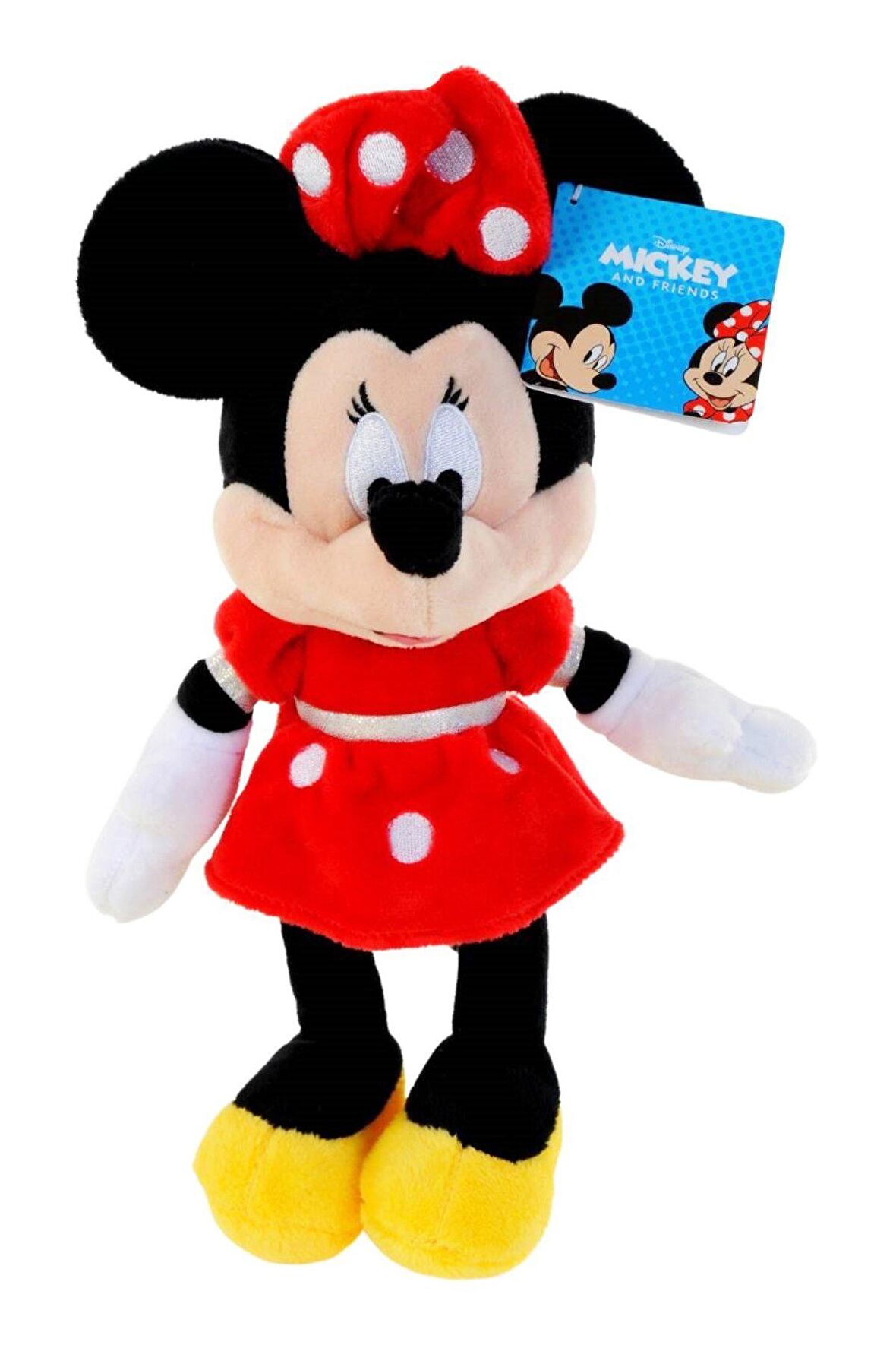 Unutulmaz Bir Hediye - Lisanslı 25 cm Minnie Kırmızı Elbiseli Peluş