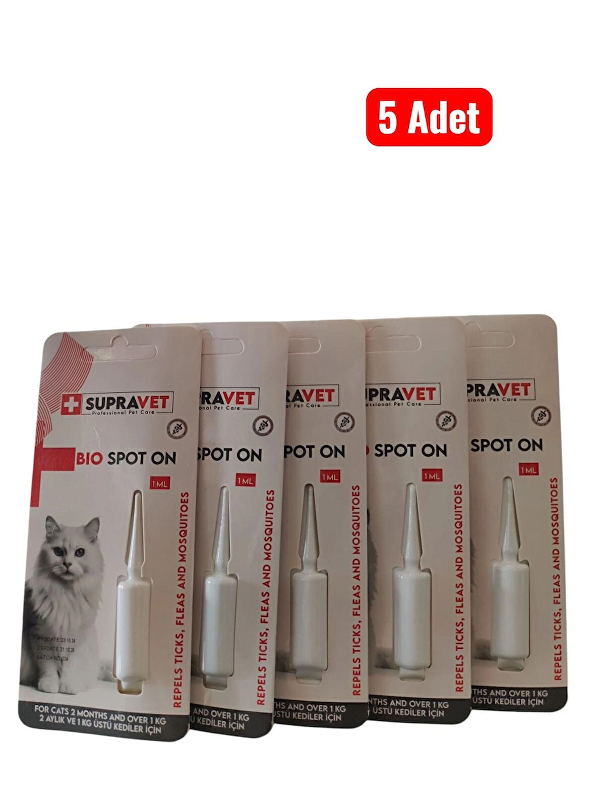 SUPRAVET KEDİ PİRE BİT DAMLASI 5'Lİ