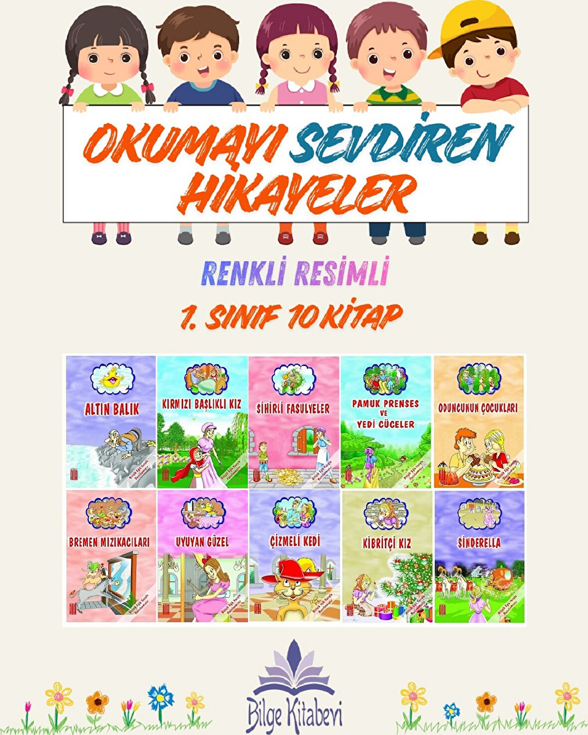 1. Sınıf Okumayı Sevdiren Renkli Resimli Hikayeler 14- 10 Kitap