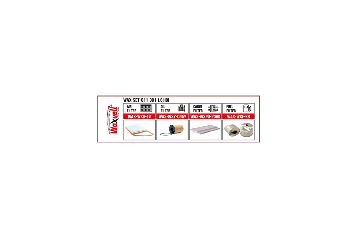 301 1.6 HDI  FİLTRE BAKIM SETİ