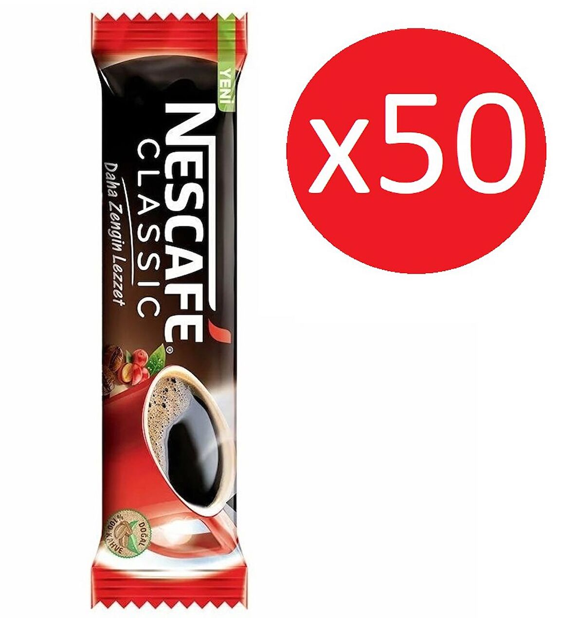 Nescafe Klasik Daha Zengin Lezzet 2 gr 50'li Hazır Kahve