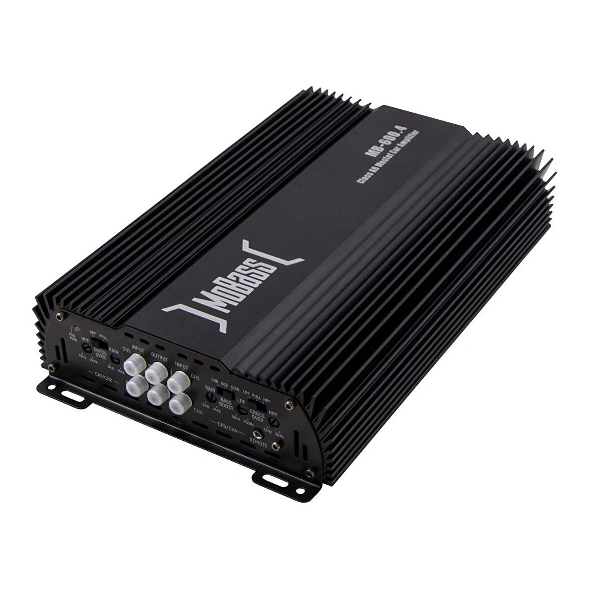 MOBASS MB-600.4-4X60W RMS KALİTELİ 4 KANAL BAS KUMANDALI OTO ANFİ
