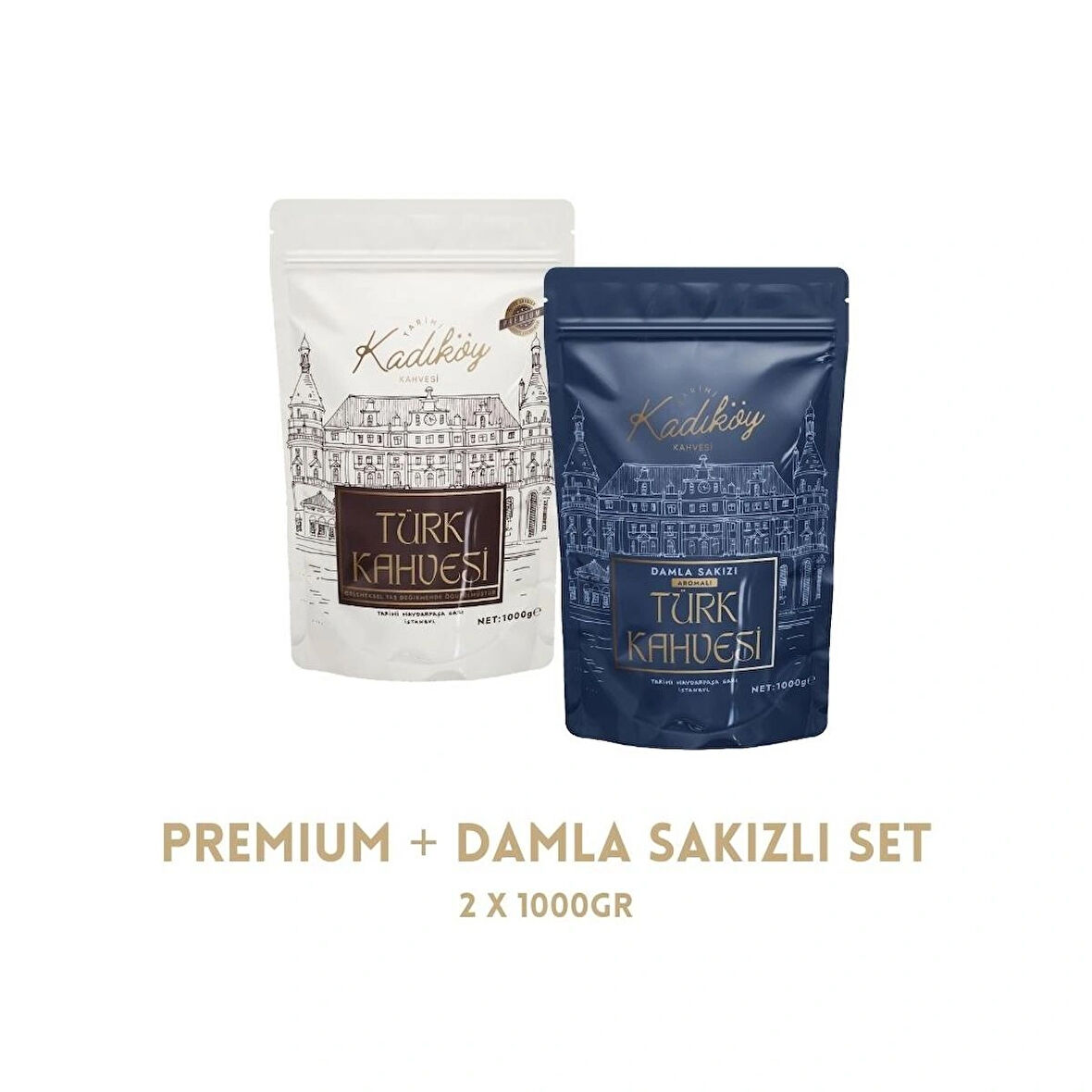 Tarihi Kadıköy Kahvesi Premium + Damla Sakızlı Türk Kahvesi Set (2 x 1000gr)