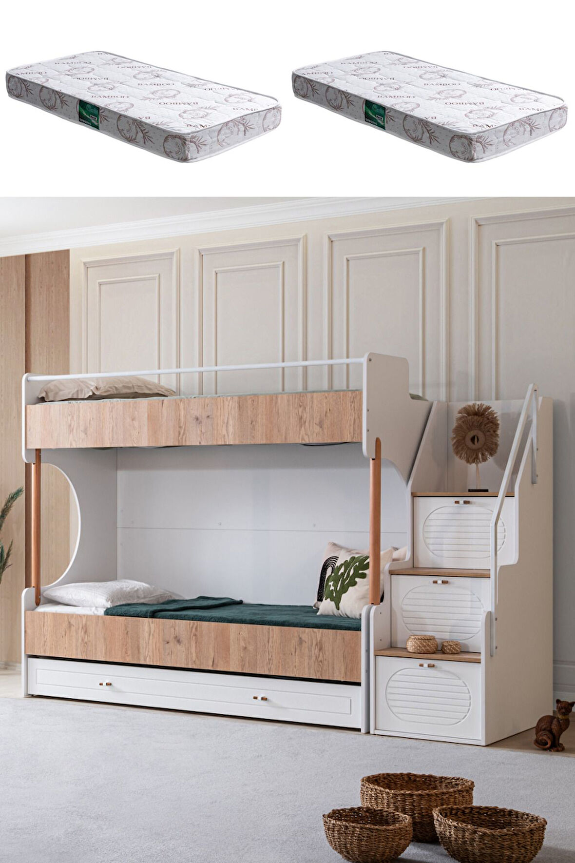 Ranza, Vita Bohem Yavrulu Ceviz Ranza + 2 Adet Comfort Yatak