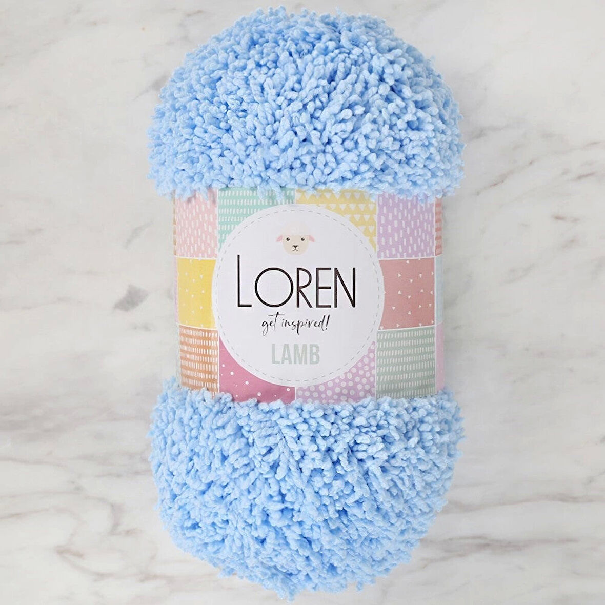 Loren Lamb Bebe Mavi El Örgü İpi - R040