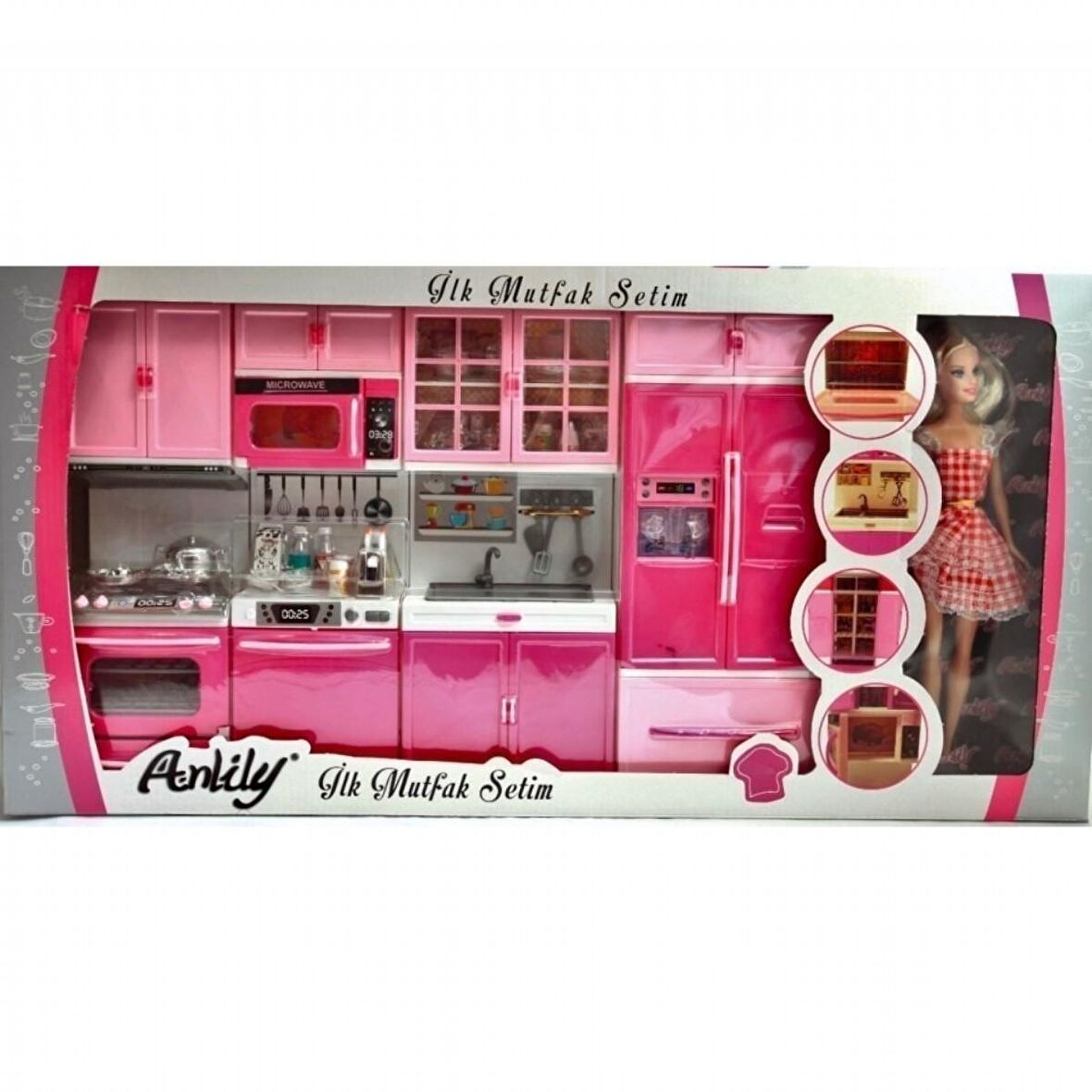 Anlily Bebek ve 4'lü Mutfak Seti