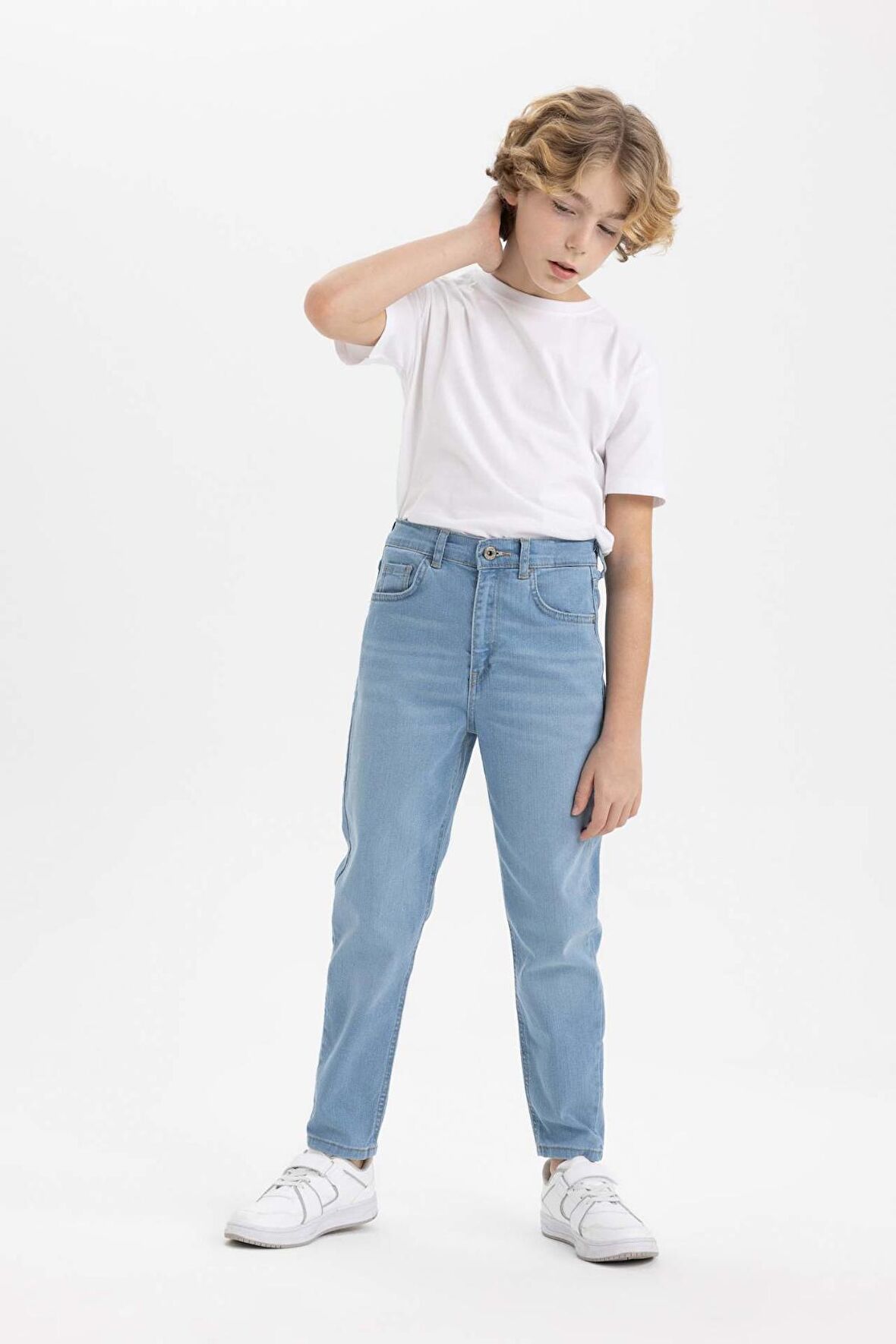 DeFacto Erkek Çocuk Balloon Fit Düz Paça Jean Pantolon B5535A824SPNM39
