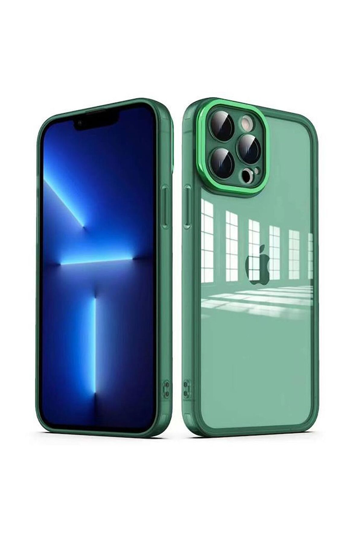 Apple iPhone 13 Pro Kılıf Kamera Korumalı Transparan Zore Post Kapak