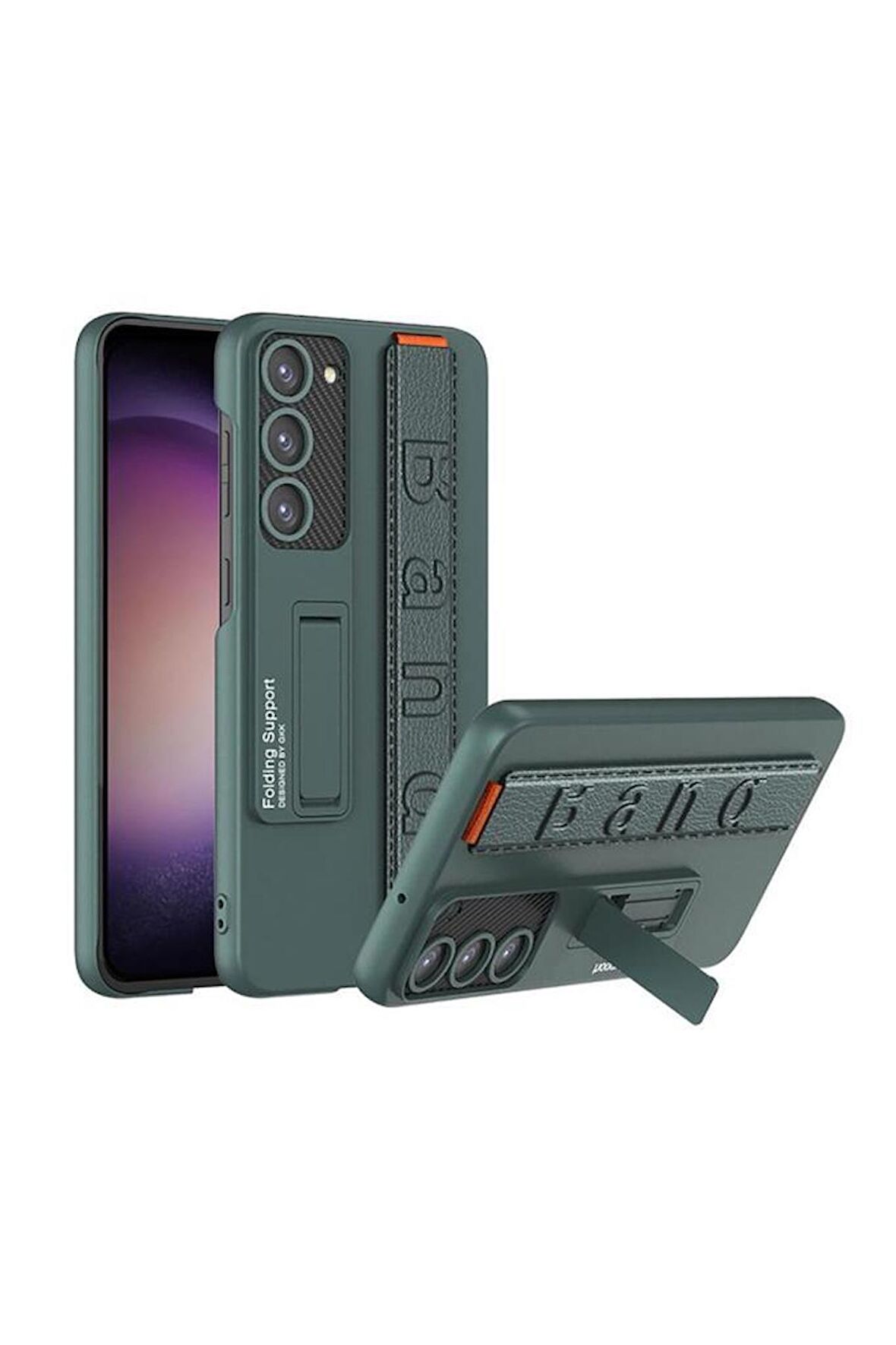 Galaxy S23 Plus Kılıf Standlı El Tutacaklı Band Kapak